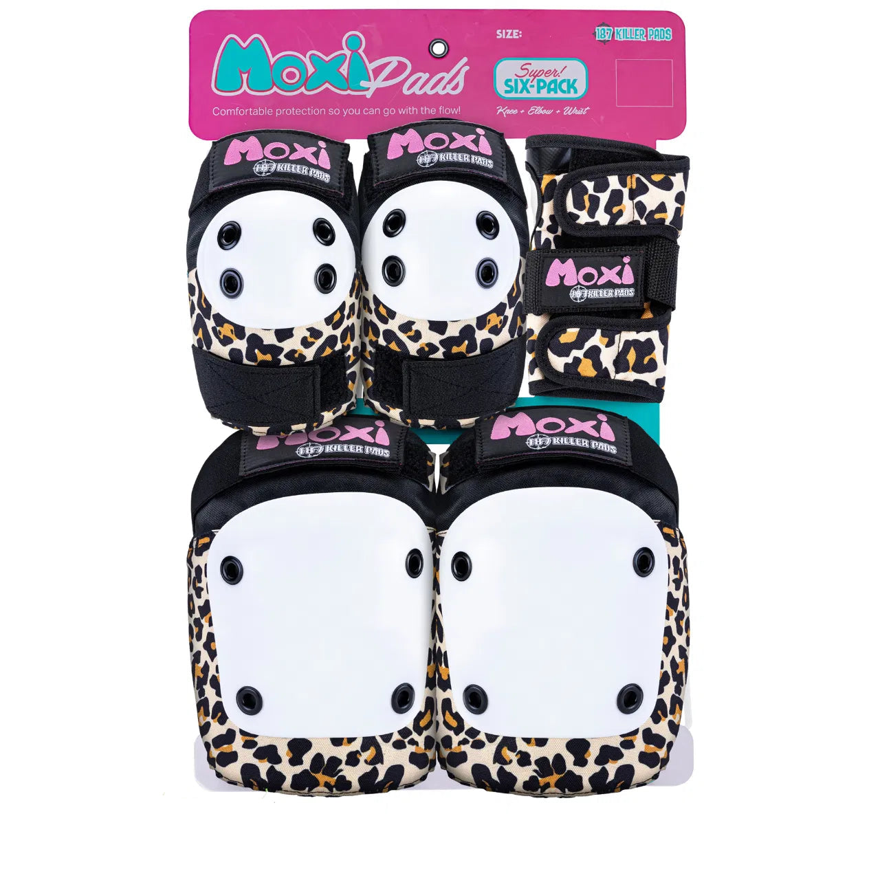 187 Killer Pads - Six Pack Combo Protection - Moxi Leopard