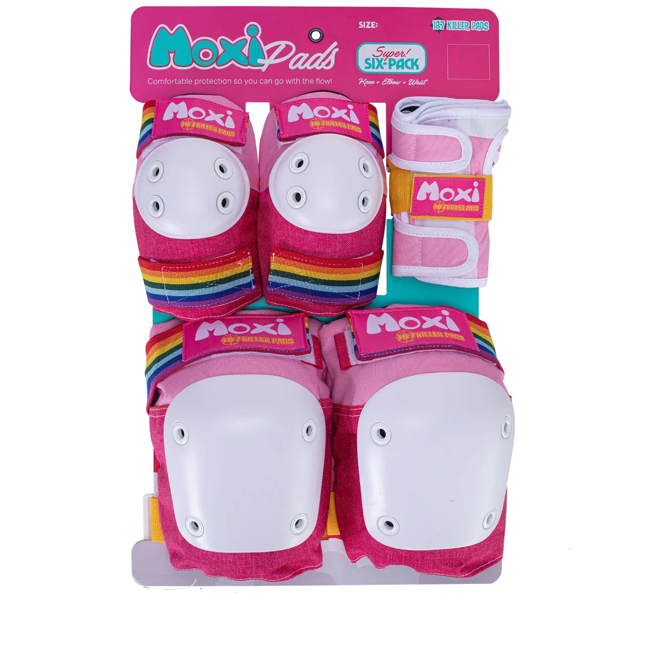 187 Killer Pads - Six Pack Combo Protection - Moxi Pink