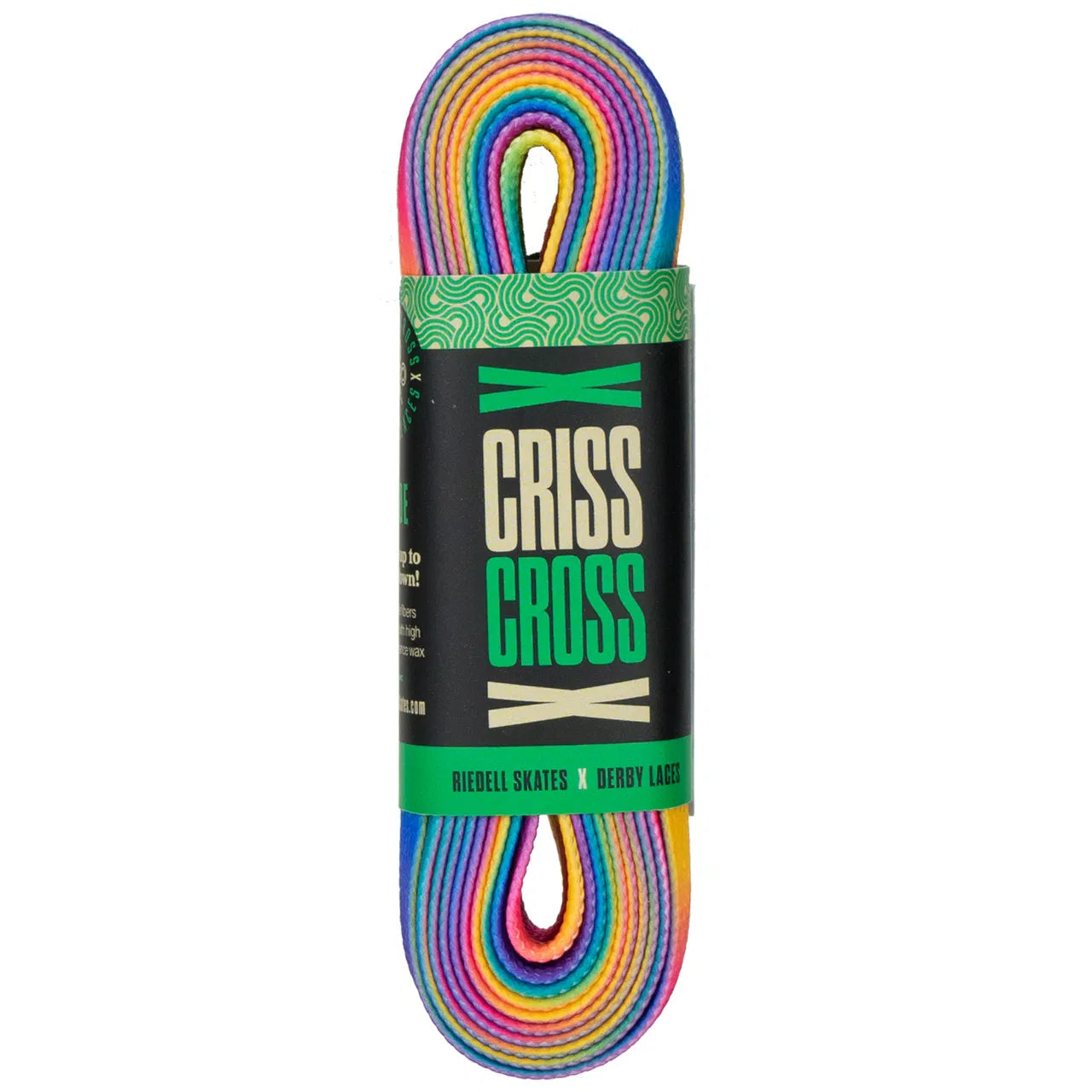 Criss Cross X Derby Laces - Fade - Vibrant Rainbow