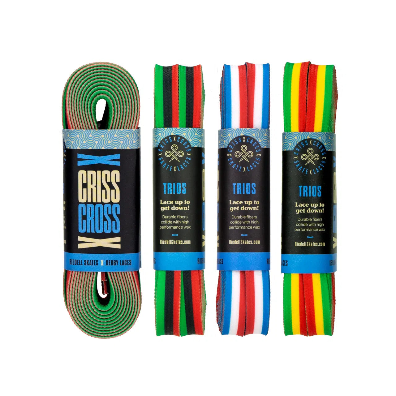 Criss Cross X Derby Laces - The Trios - Multiple Colours